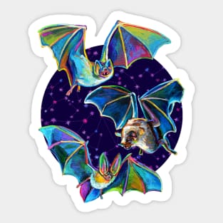 Galactic Gothic Bat Pattern by Robert Phelps Sticker